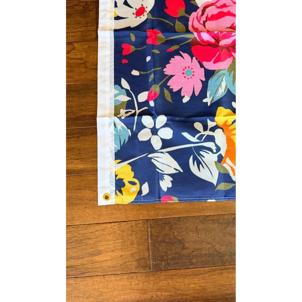 Alpha Omicron Pi Floral Greek Sorority 3'x5' Flag Dorm Decor Women OS Navy Blue